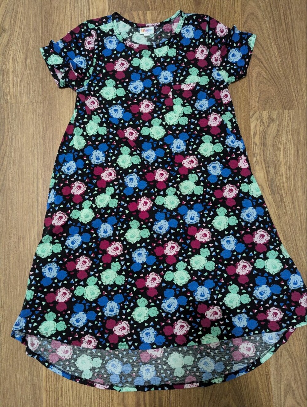 Lularoe Small Carly Swing Dress Mickey Mouse Disney High Low